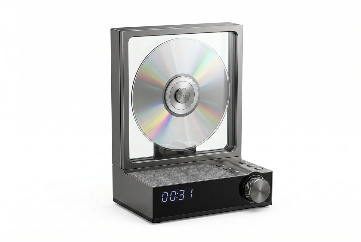 2 unidades Pacote - Retrô CD Player CD Player Vertical — Bluetooth + RGB