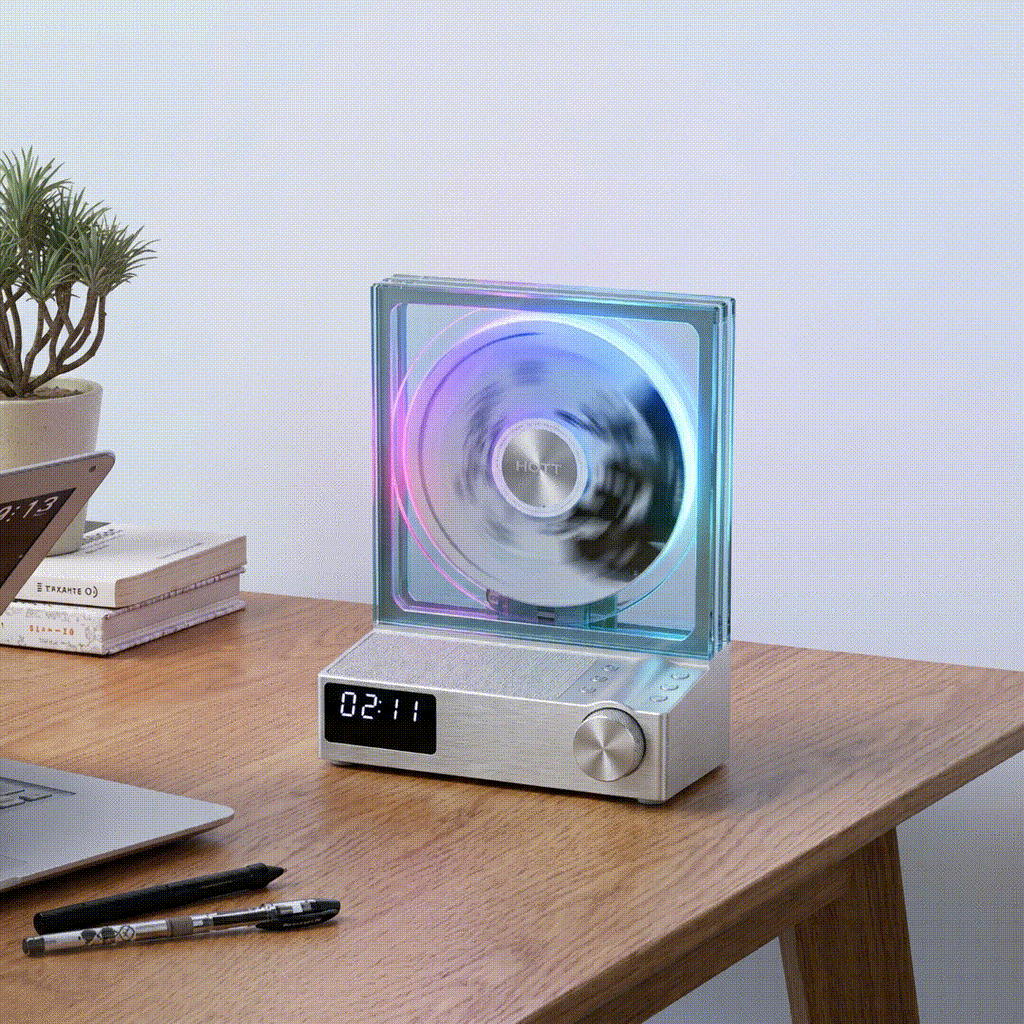 Retro CD Player CD Player Vertical — Bluetooth + RGB