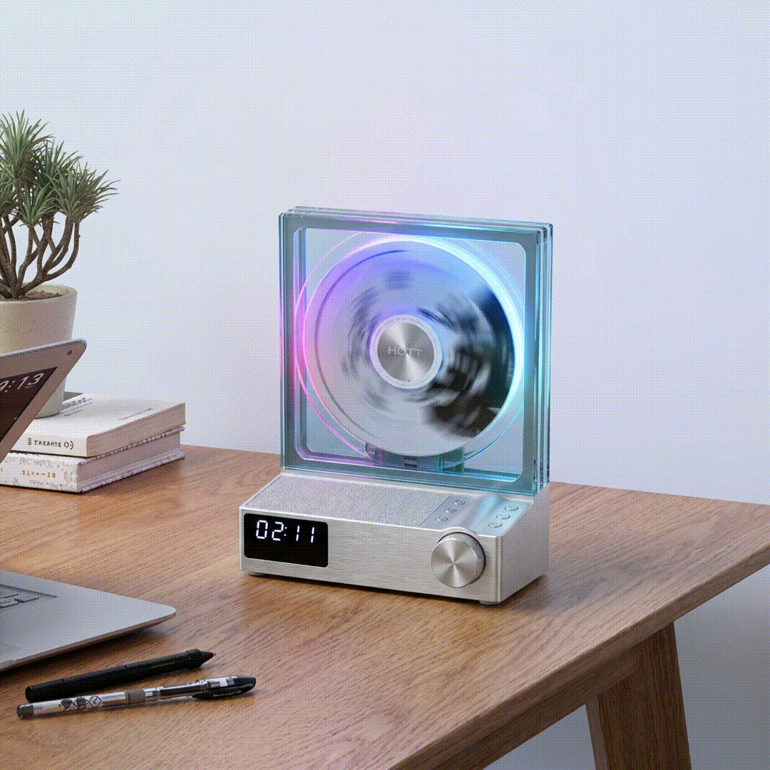 Retro CD Player CD Player Vertical — Bluetooth + RGB