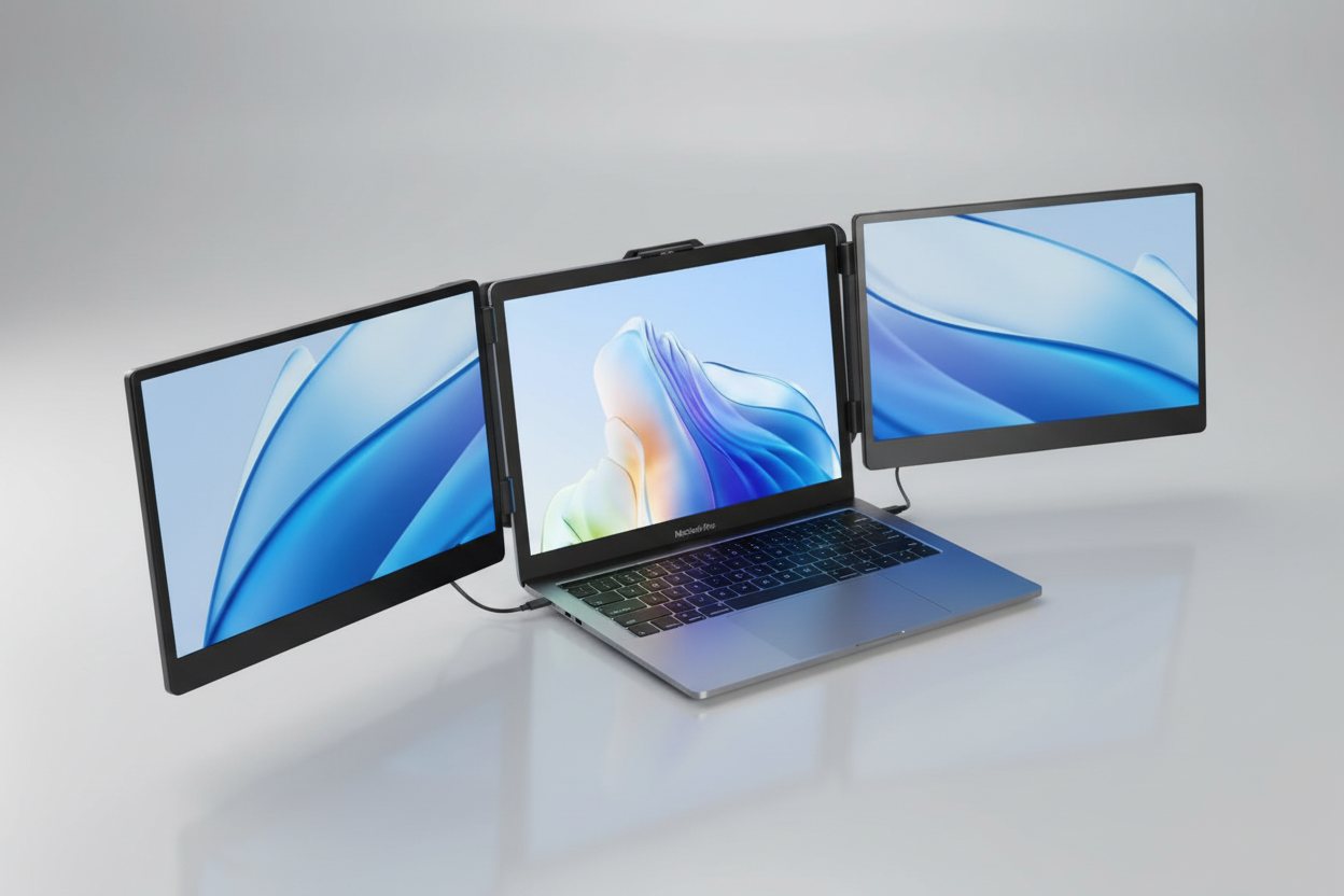 Monitor Triplo Portatil para Notebook